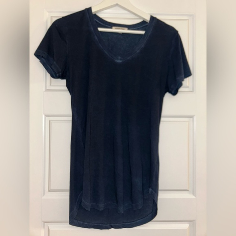 Cotton citizen Navy Blue V Neck Basic Tee size Extra Small xs